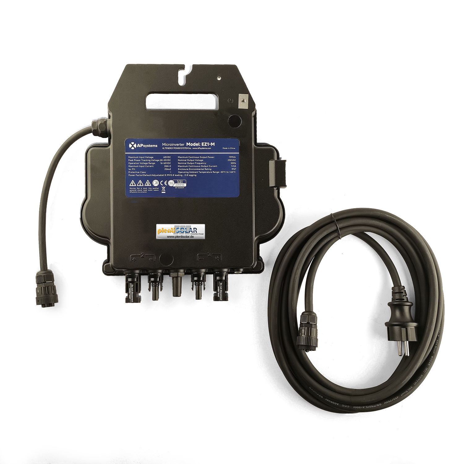 Mikro Wechselrichter AP SYSTEMS EZ1-M 799 Watt (gedrosselt auf 600 Watt)
